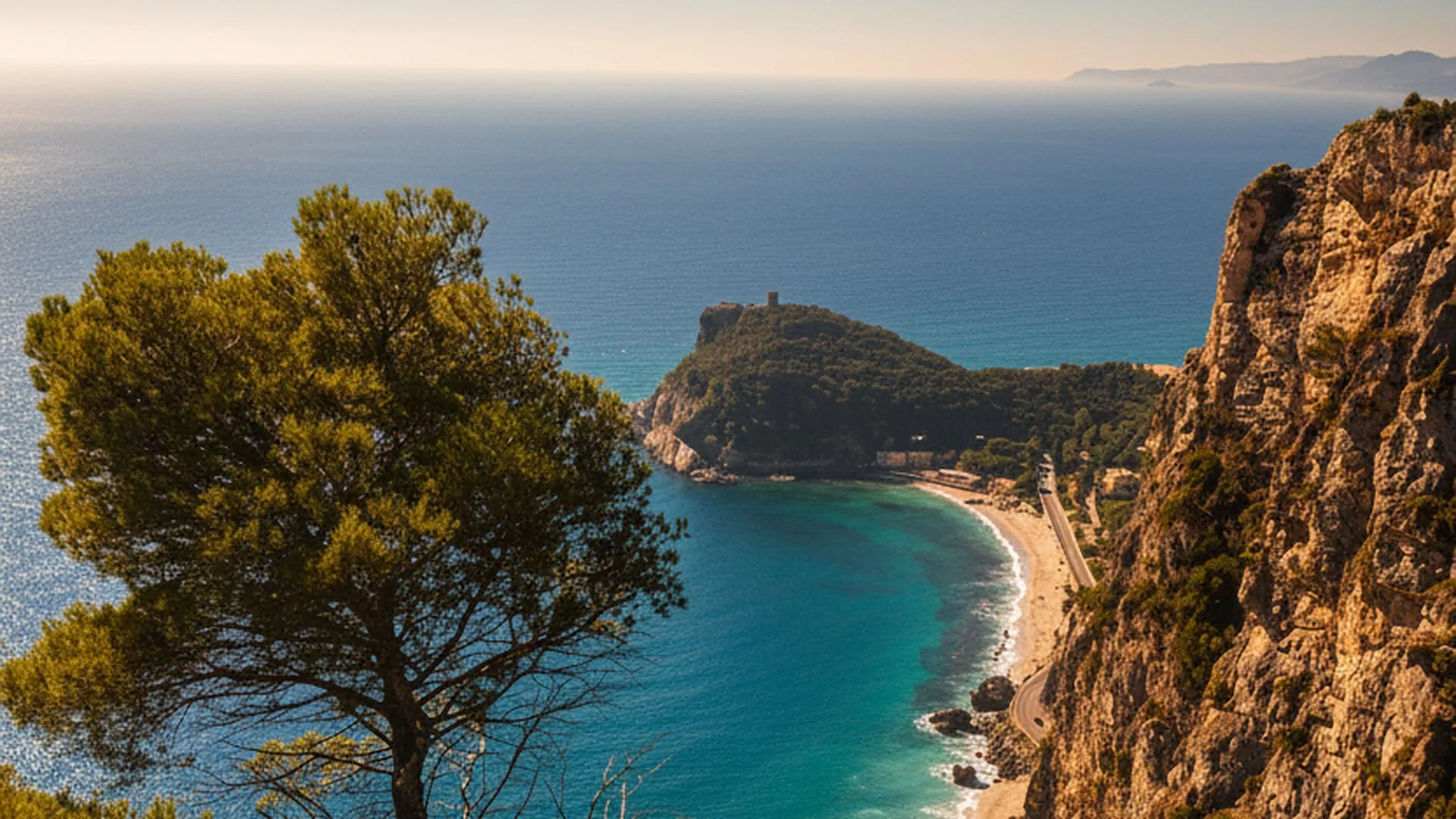 Pini e mare sulla Riviera di Ponente