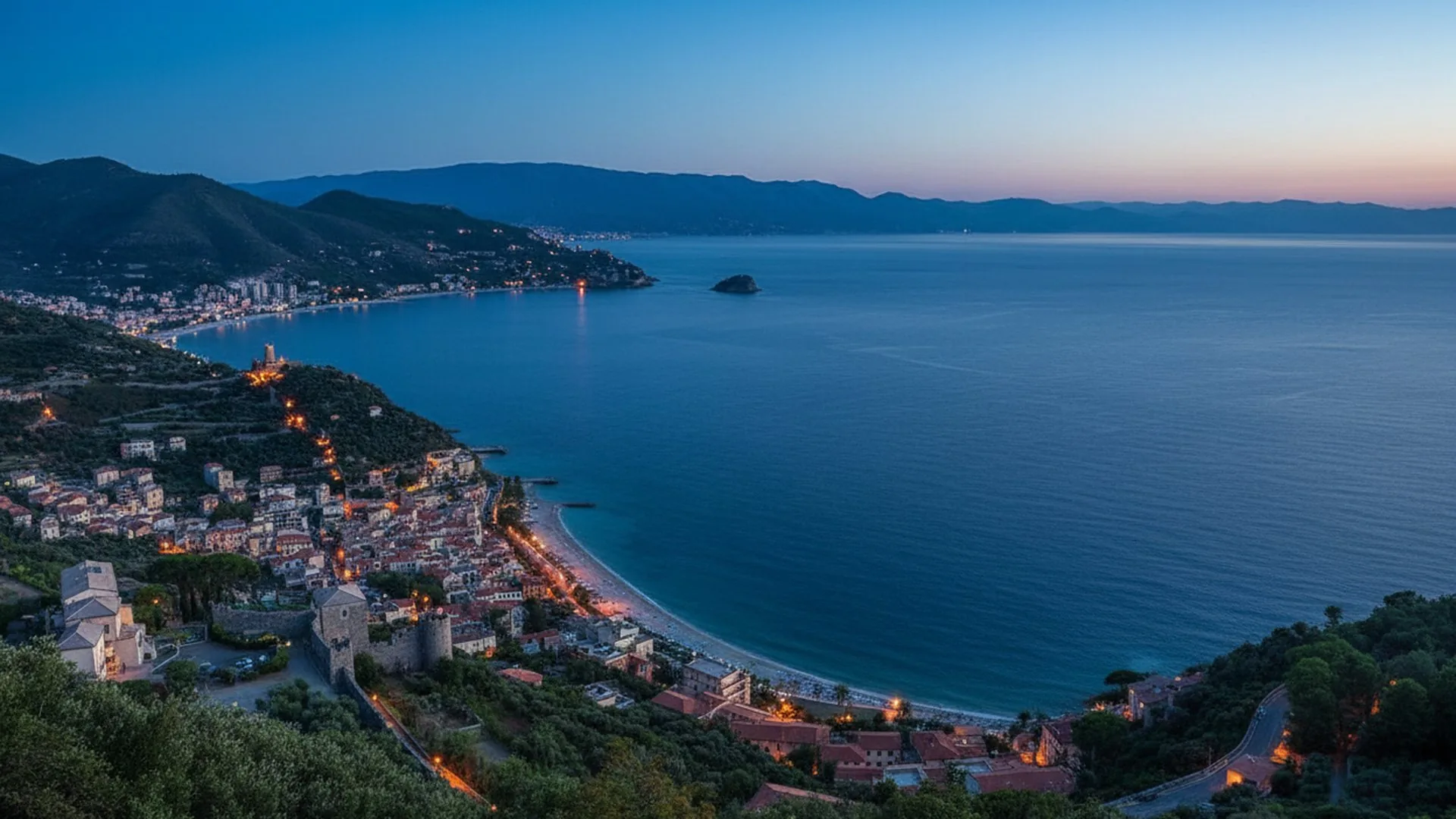 Il golfo al crepuscolo